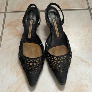 Manolo Blahnik Black Short Heels